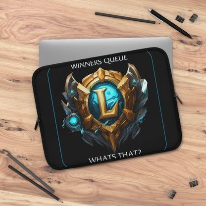 Goated Goods - League of Legends - Winners Queue What's That - Laptop Sleeve - Black - 15"