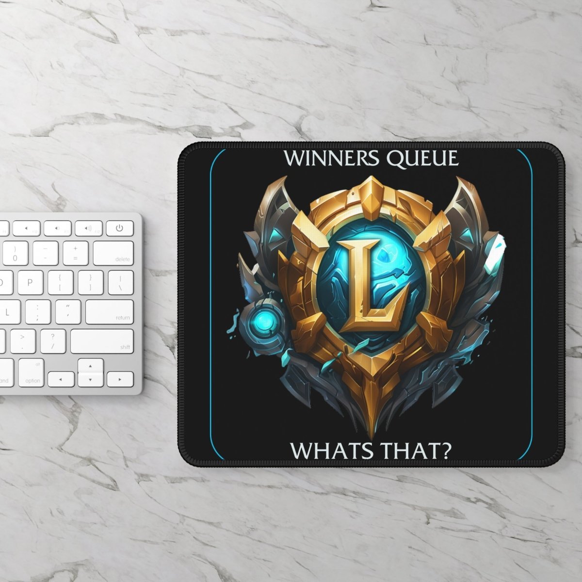 Goated Goods - League of Legends - Winners Queue What's That - Mouse Pad - Rectangle - 9" × 7"