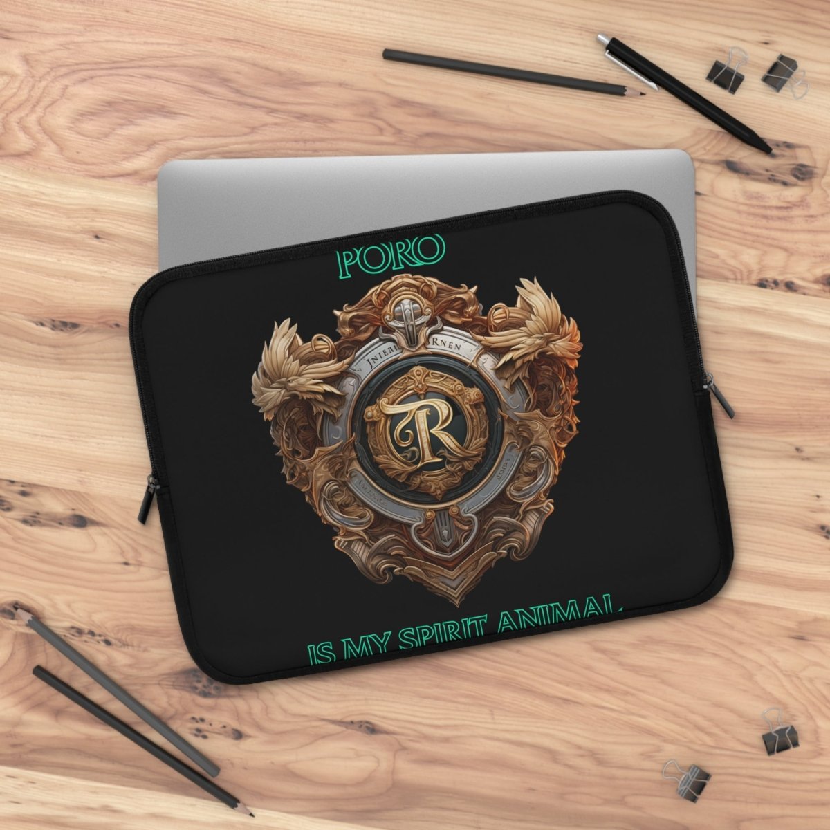 Goated Goods - Legends of Runeterra - Poro is my spirit animal - Laptop Sleeve - Black - 15"