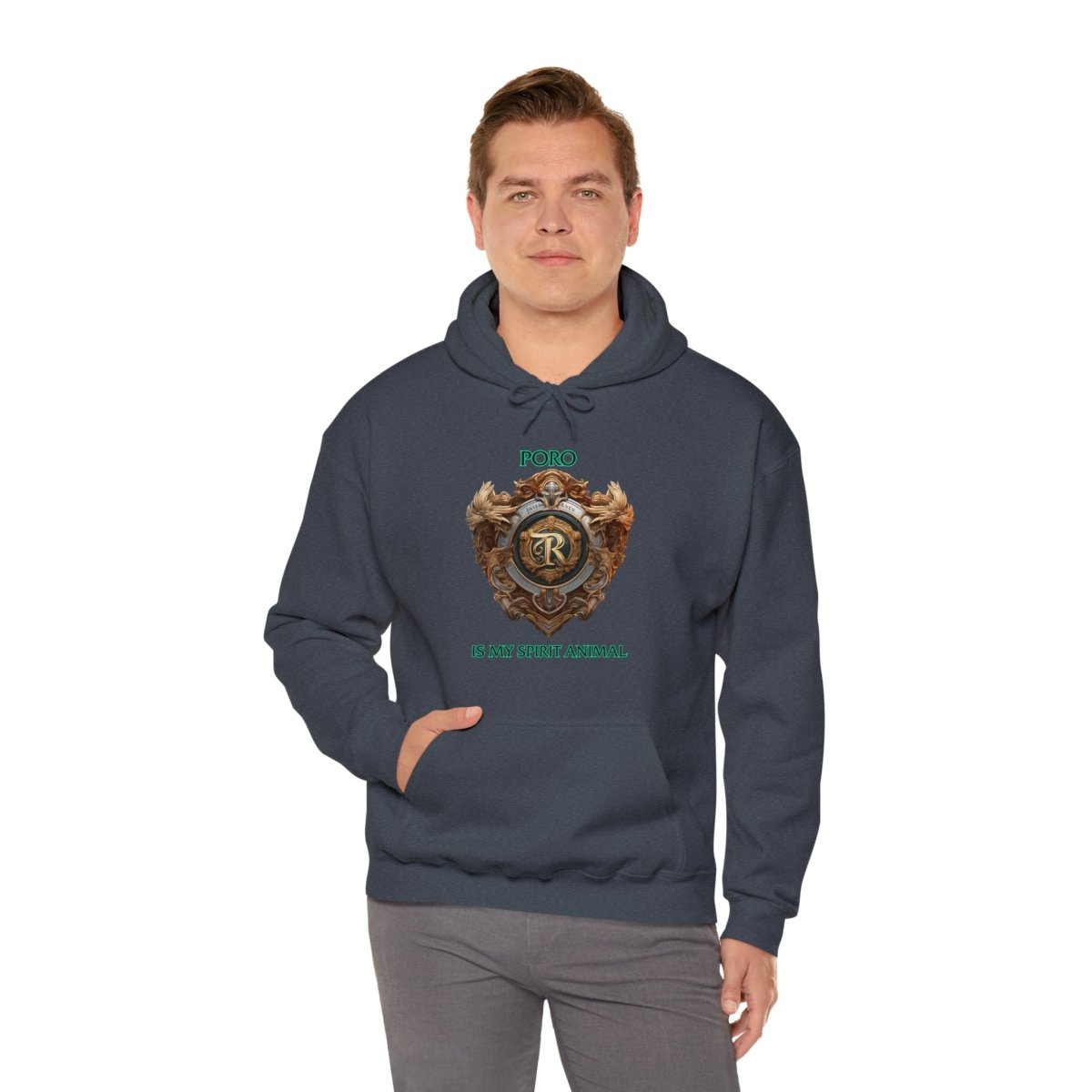 Goated Goods - Legends of Runeterra - Poro is my spirit animal - Unisex Hoodie - Heather Navy - S