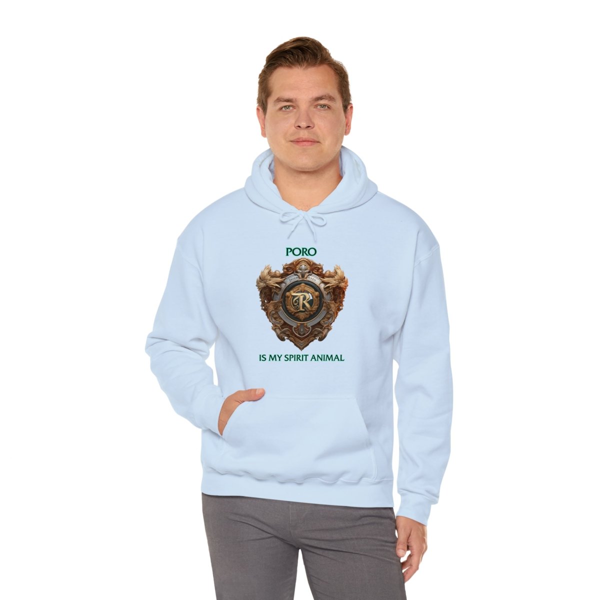 Goated Goods - Legends of Runeterra - Poro is my spirit animal - Unisex Hoodie - Light Blue - S