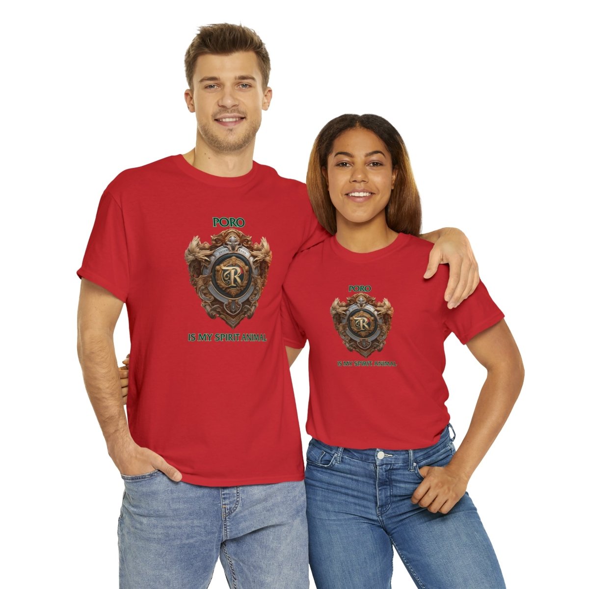 Goated Goods - Legends of Runeterra - Poro is my spirit animal - Unisex T-shirt - Red - S