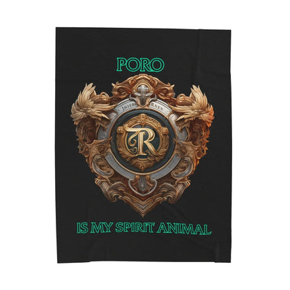 Goated Goods - Legends of Runeterra - Poro is my spirit animal - Velveteen Plush Blanket - 60" × 80" -