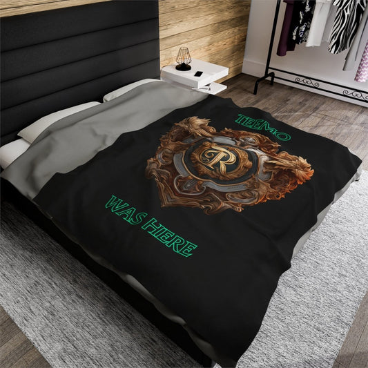 Goated Goods - Legends of Runeterra - Teemo was here - Velveteen Plush Blanket - 60" × 80" -