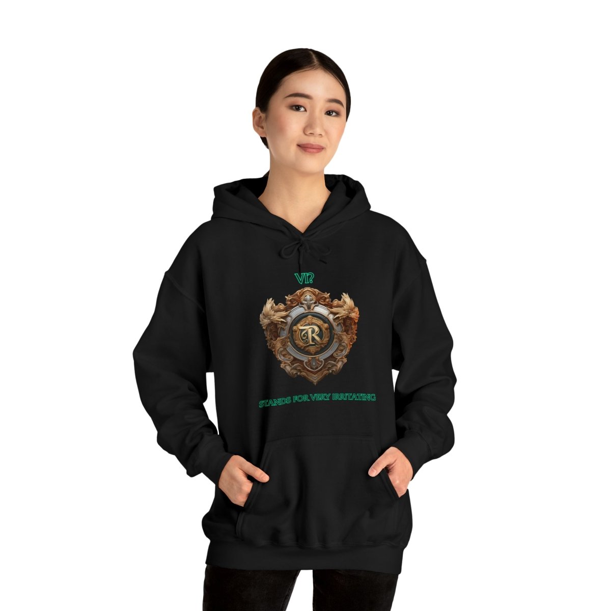 Goated Goods - Legends of Runeterra - Vi Stands for 'Very Irritating - Unisex Hoodie - Black - S