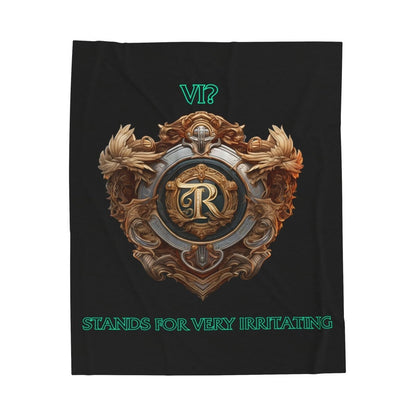 Goated Goods - Legends of Runeterra - Vi Stands for 'Very Irritating - Velveteen Plush Blanket - 30" × 40" -