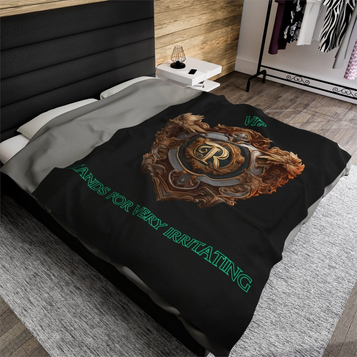 Goated Goods - Legends of Runeterra - Vi Stands for 'Very Irritating - Velveteen Plush Blanket - 60" × 80" -