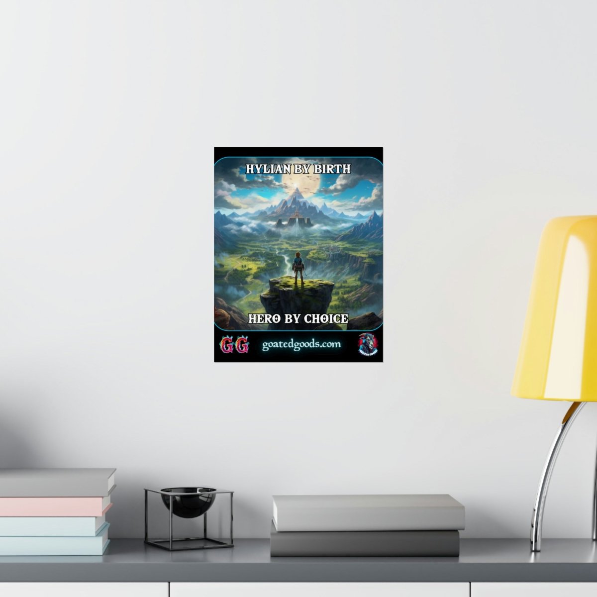 Goated Goods - Link - Hylian By Birth, Hero by choice - Matte Vertical Poster - 11″ x 14″ - Matte