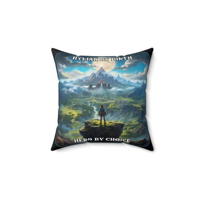 Goated Goods - Link - Hylian By Birth, Hero by choice - Square Pillow - 14" × 14" -