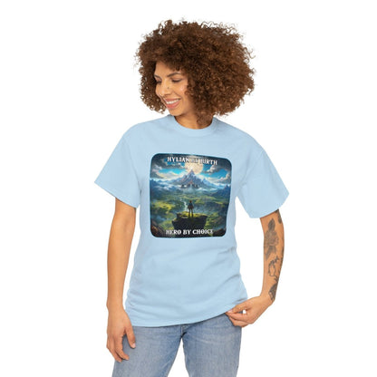 Goated Goods - Link - Hylian By Birth, Hero by choice - Unisex T-shirt - Light Blue - S