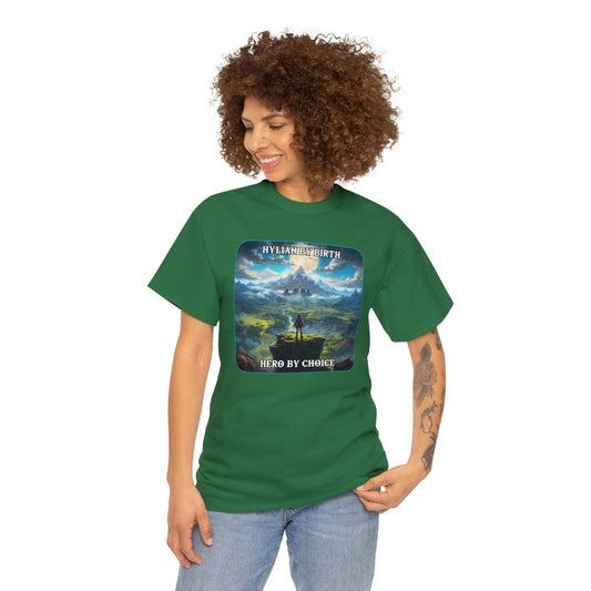 Goated Goods - Link - Hylian By Birth, Hero by choice - Unisex T-shirt - Turf Green - S