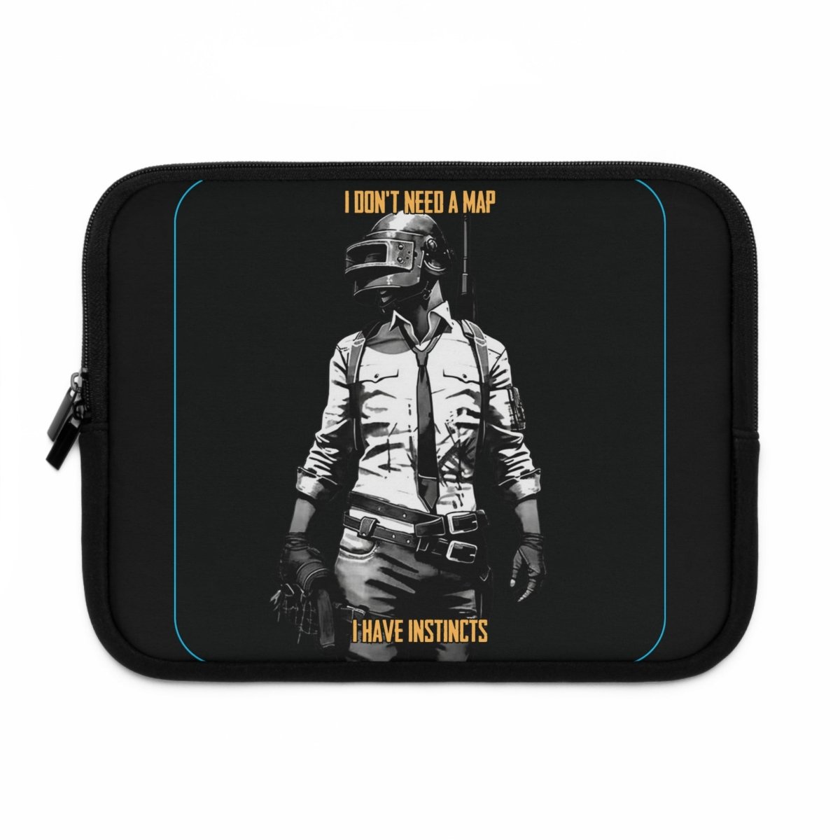 Goated Goods - PUBG - I Don't Need a Map, I Have Instincts - Laptop Sleeve - Black - 10"