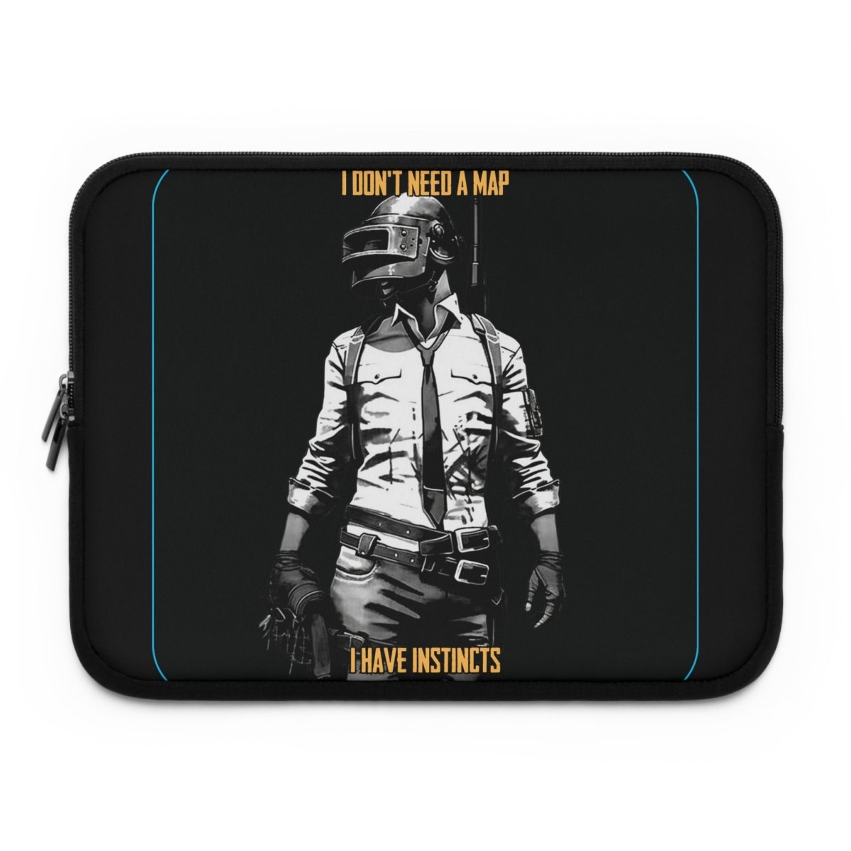 Goated Goods - PUBG - I Don't Need a Map, I Have Instincts - Laptop Sleeve - Black - 13"