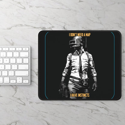 Goated Goods - PUBG - I Don't Need a Map, I Have Instincts - Mouse Pad - Rectangle - 9" × 7"