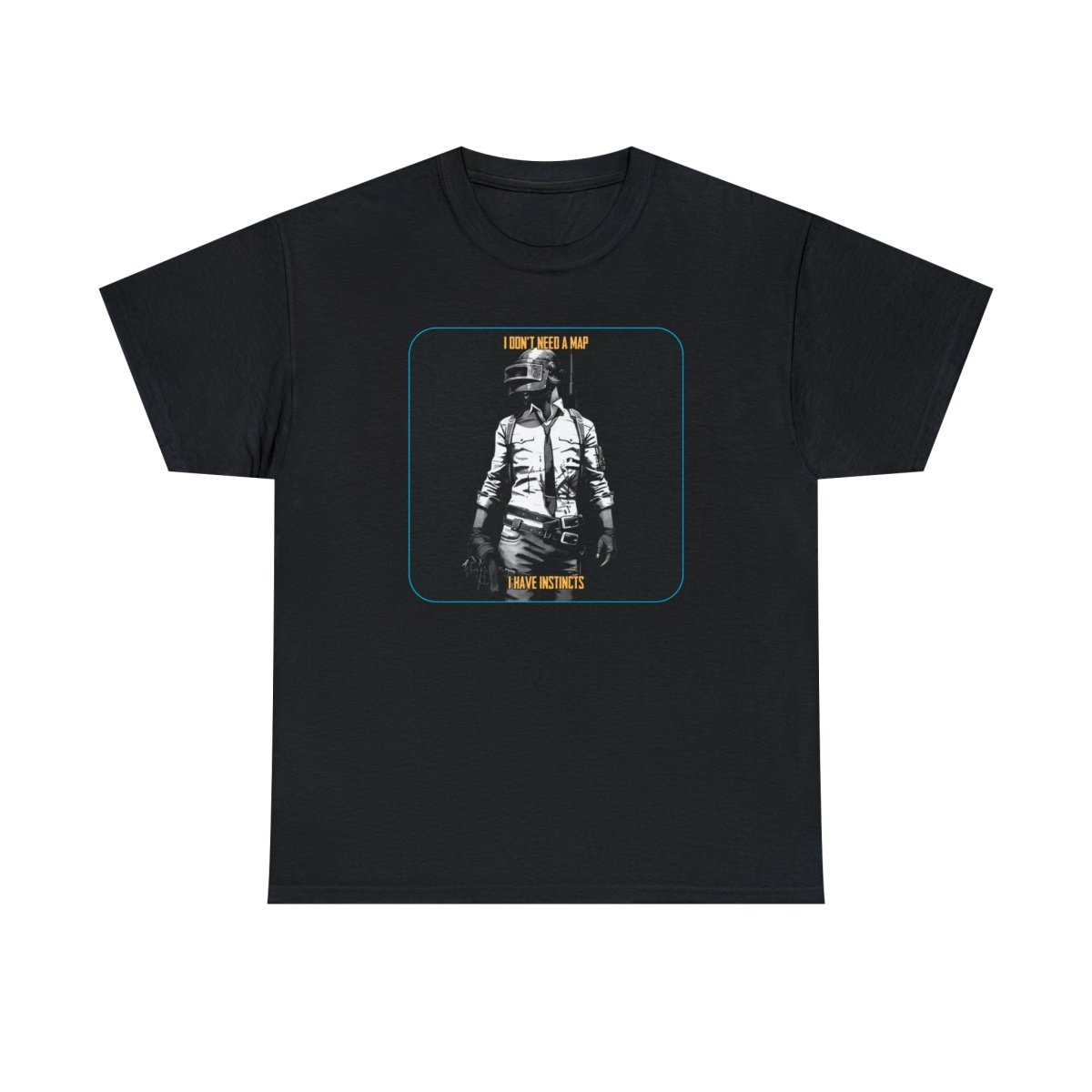 Goated Goods - PUBG - I Don't Need a Map, I Have Instincts - T-shirt - Black - S