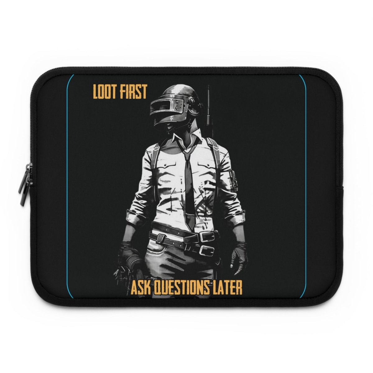 Goated Goods - PUBG - Loot First, Questions Later - Laptop Sleeve - Black - 13"