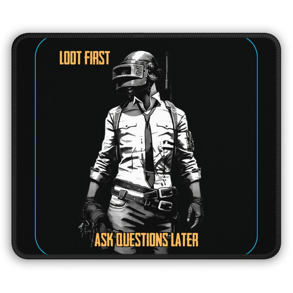 Goated Goods - PUBG - Loot First, Questions Later - Mouse Pad - Rectangle - 9" × 7"