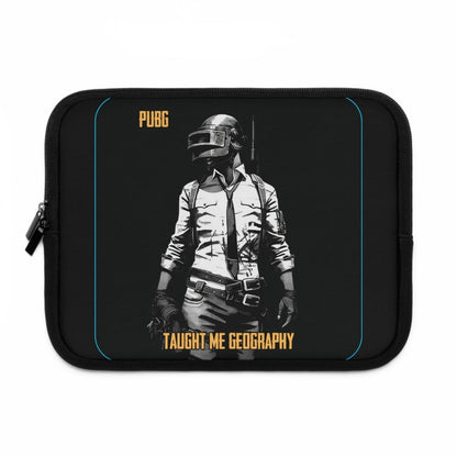 Goated Goods - PUBG - PUBG Taught Me Geography - Laptop Sleeve - Black - 10"