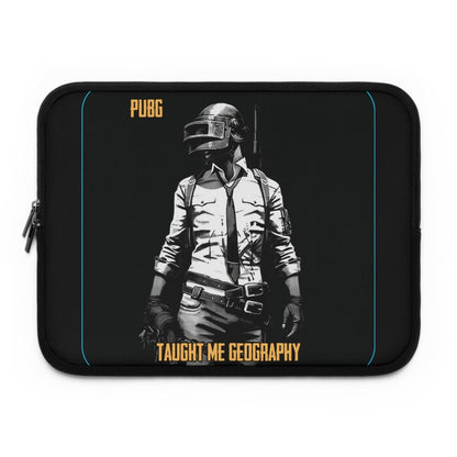 Goated Goods - PUBG - PUBG Taught Me Geography - Laptop Sleeve - Black - 13"