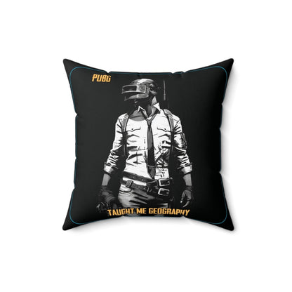 Goated Goods - PUBG - PUBG Taught Me Geography - Square Pillow - 16" × 16" -