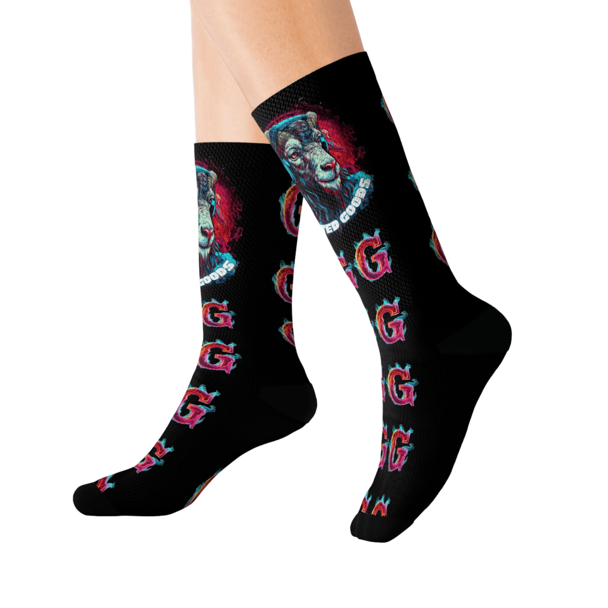 Goated Goods - Sublimation Socks - Comfort - S -