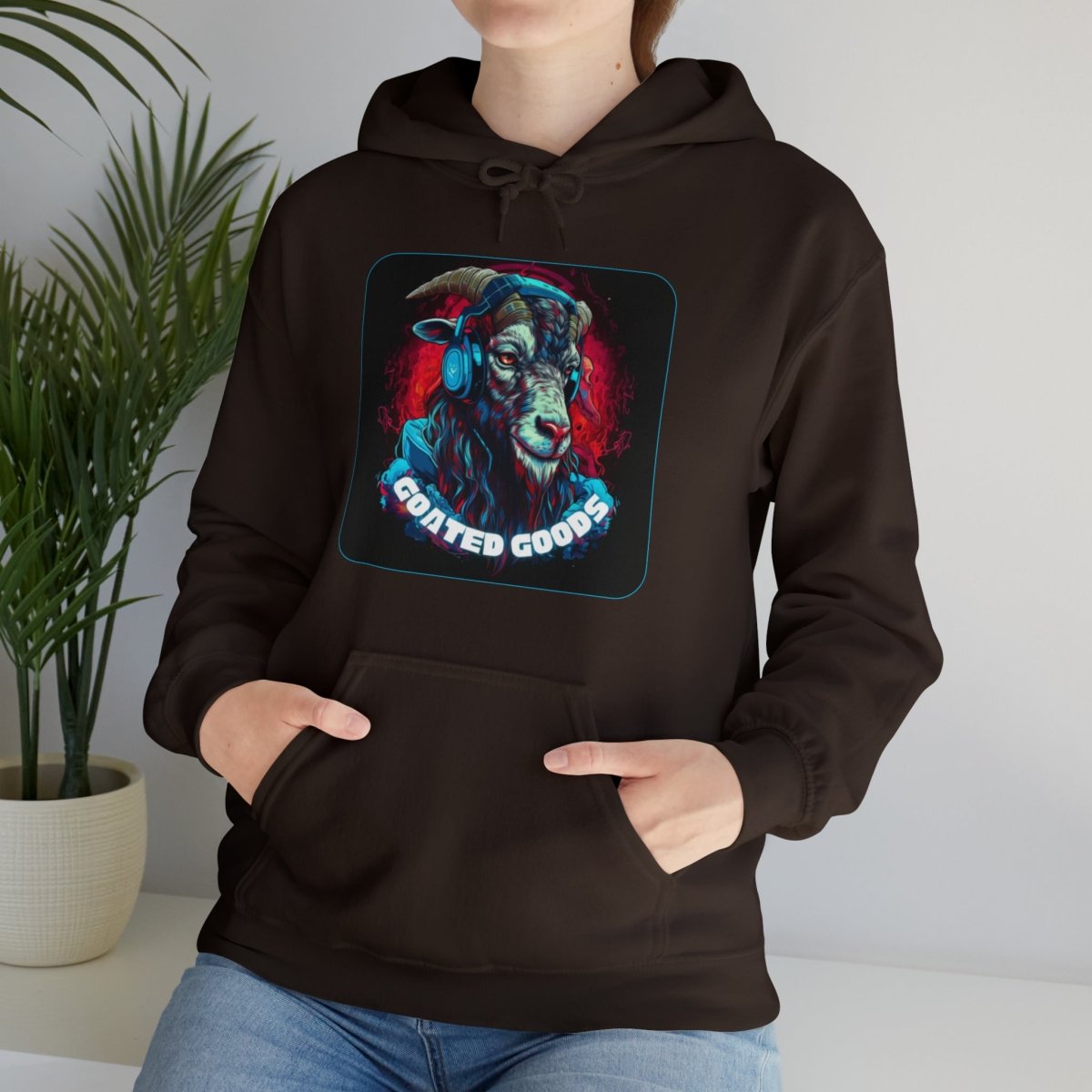 Goated Goods - Unisex Hoodie - Dark Chocolate - S