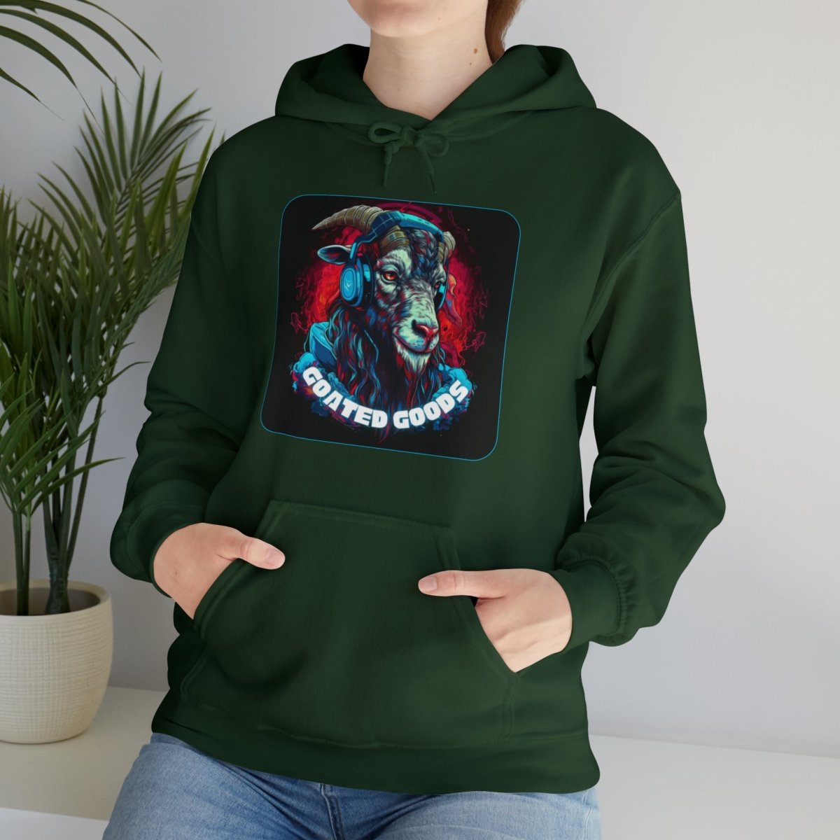 Goated Goods - Unisex Hoodie - Forest Green - S