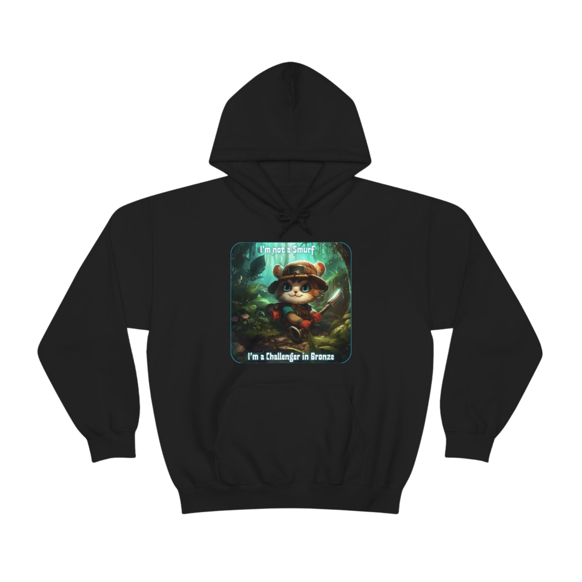 Goated Goods - Unisex Hoodie - League of Legends Themed - Teemo Quote - Black - S