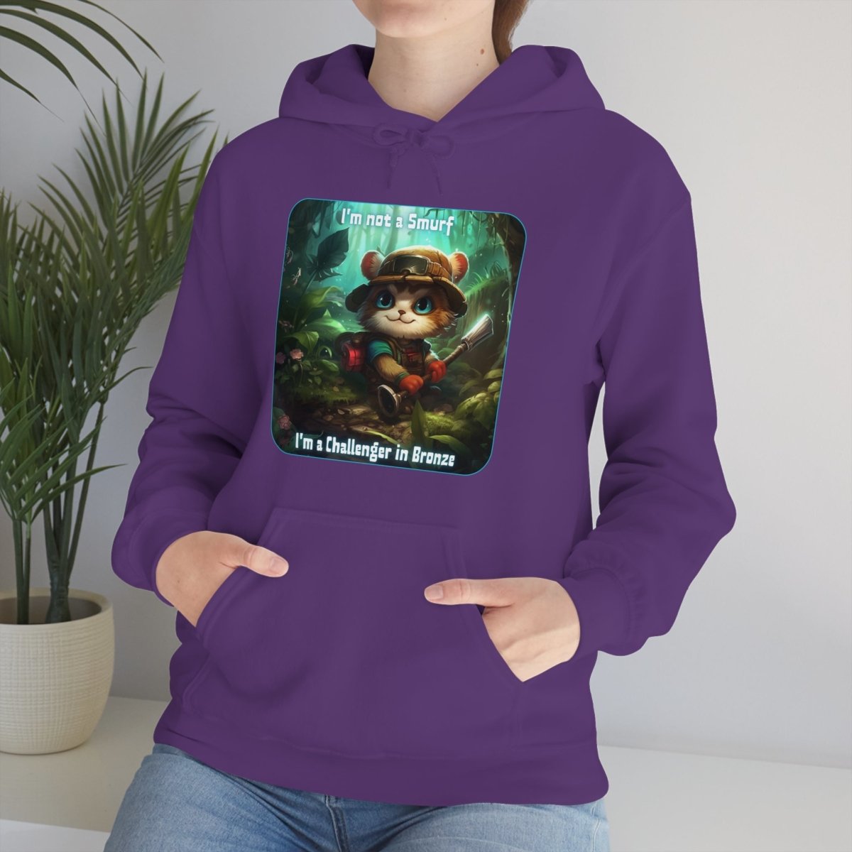 Goated Goods - Unisex Hoodie - League of Legends Themed - Teemo Quote - Purple - S