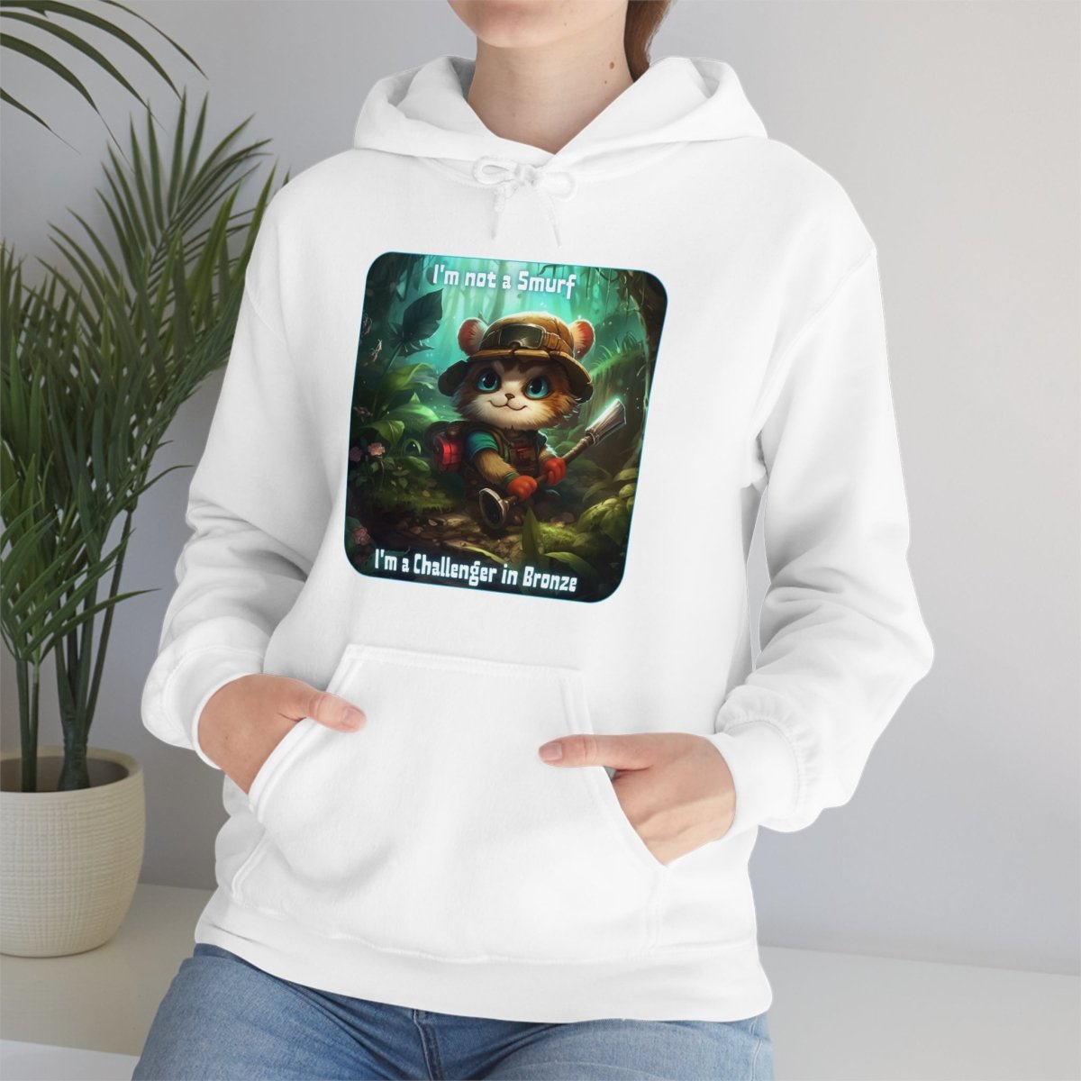 Goated Goods - Unisex Hoodie - League of Legends Themed - Teemo Quote - White - S