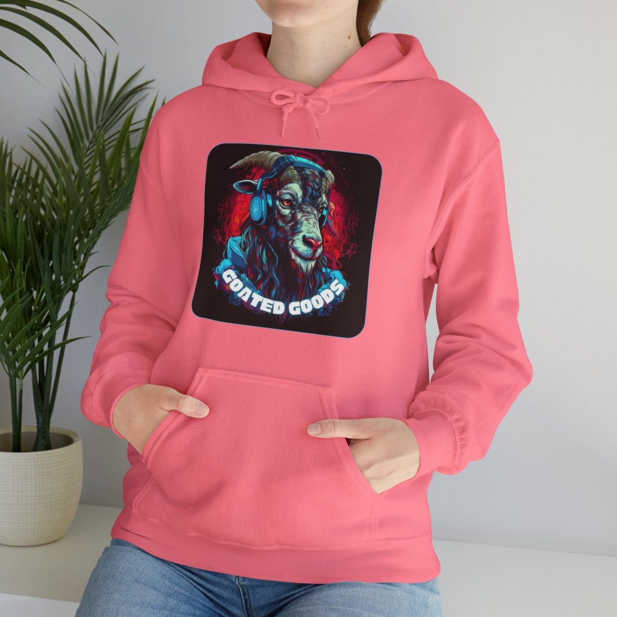 Goated Goods - Unisex Hoodie - Safety Pink - S