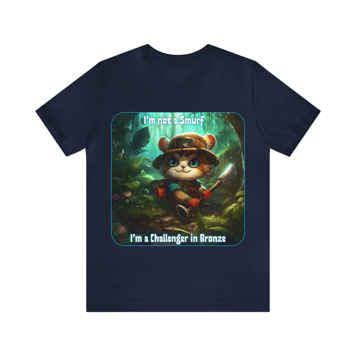 Goated Goods - Unisex T-Shirt - League of Legends Themed - Teemo Quote - Navy - S