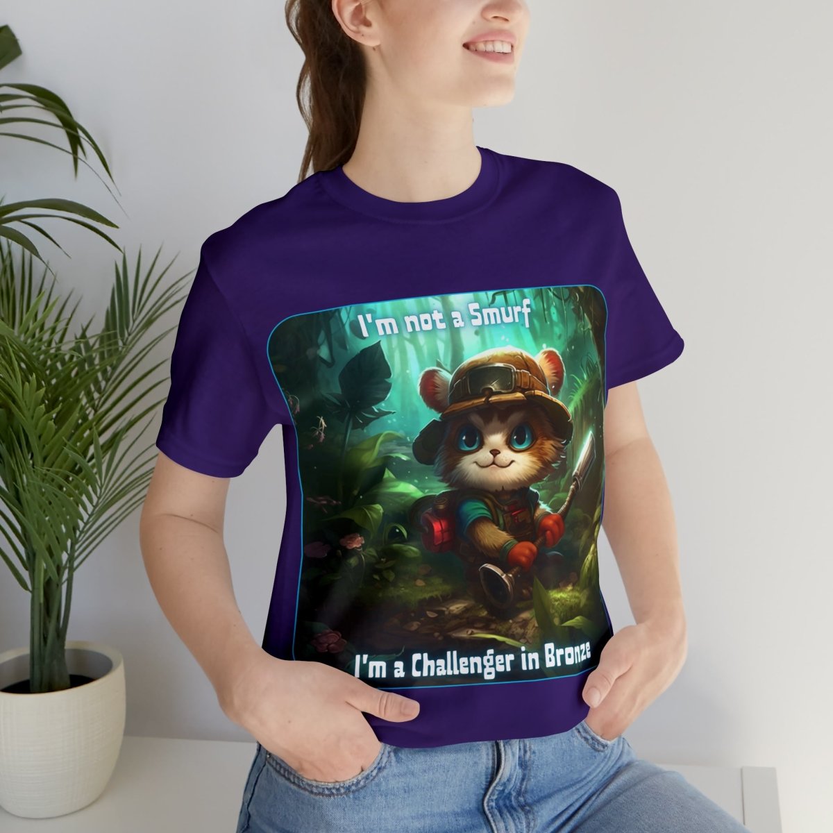 Goated Goods - Unisex T-Shirt - League of Legends Themed - Teemo Quote - Team Purple - S